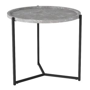 Круглый стол Бруно, серый мрамор/титан в Пензе
