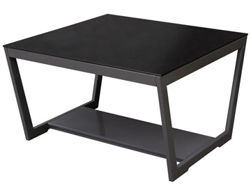Квадратный столик BeautyStyle - 1, (темный глянец графит-стекло черное) в Пензе