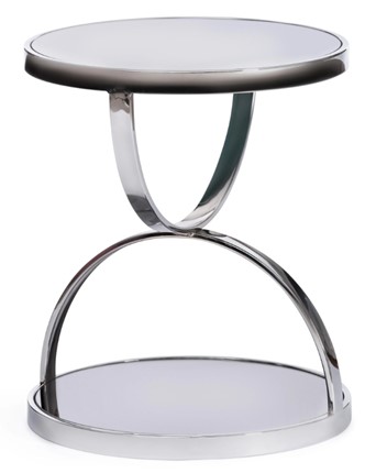 Кофейный столик GROTTO (mod. 9157) металл/дымчатое стекло, 42х42х50, хром в Пензе - изображение