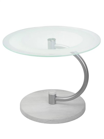 Стеклянный столик Дуэт 13Н (металлик-дуб дымчатый-прозр) в Пензе - изображение 1