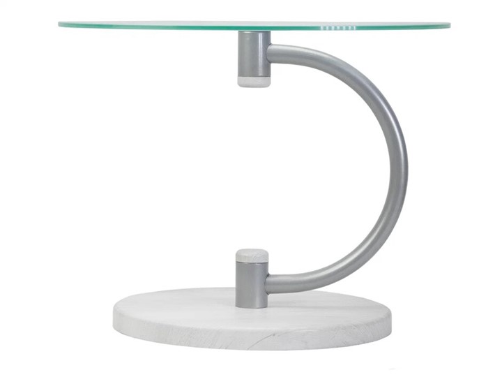 Стеклянный столик Дуэт 13Н (металлик-дуб дымчатый-прозр) в Пензе - изображение 2