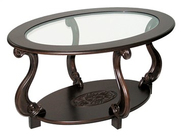 Стеклянный столик в зал Овация-С, темно-коричневый в Пензе