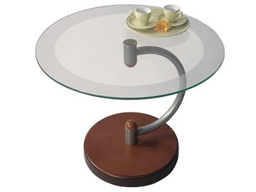 Стеклянный столик Дуэт 13Н (металлик средне-коричневый) в Пензе