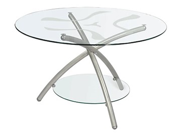Стеклянный столик Дуэт 3 (металлик-прозрачное) в Пензе