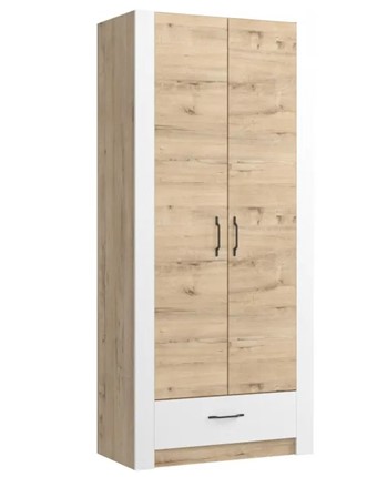 Шкаф гардеробный Ева 5 М1 дуб ирландский/белый матовый в Пензе - изображение