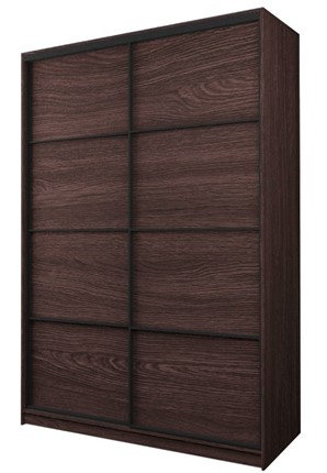Шкаф 2-х дверный MAX МШ-23-6-16-11, Профиль Черный/Цвет Венге в Пензе - изображение