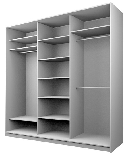 Шкаф 3-х створчатый MAX МШ-23-6-27-151, Профиль Черный/Цвет Дуб млечный в Пензе - изображение 1