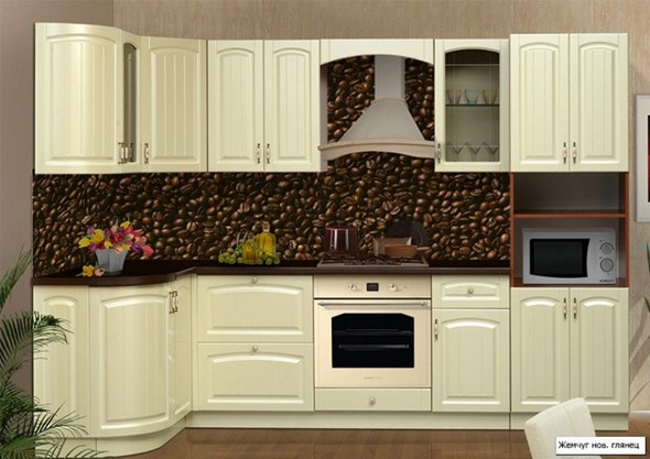 Угловая кухня Кантри 1330х2800 в Пензе - изображение