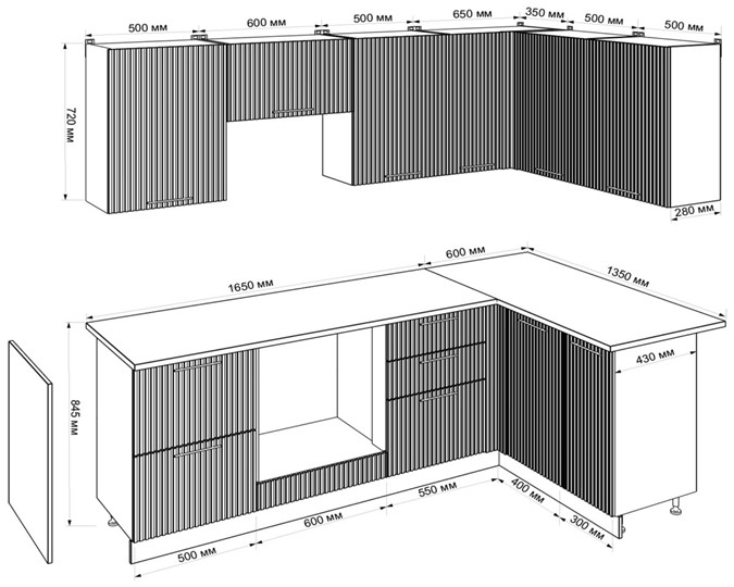 Кухонный гарнитур К9-12 Солара (Акация Белая) в Пензе - изображение 2