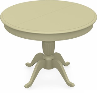 Кухонный раскладной стол Леонардо-1 исп. Круг 1000, тон 10 (Морилка/Эмаль) в Пензе