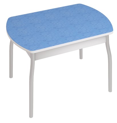 Обеденный стол Орфей-6, Синие цветы в Пензе - изображение
