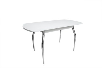 Кухонный стол раскладной ПГ-01СТ белое/белое/крашенные фигурные в Пензе - предосмотр 1