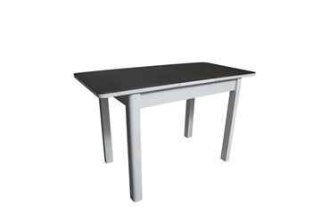 Кухонный стол раздвижной Айсберг-2СТ белое/черное/прямые массив в Пензе - предосмотр 1