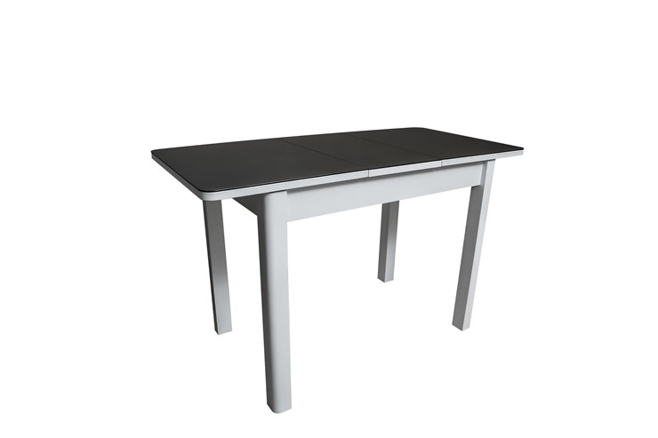 Кухонный стол раздвижной Айсберг-2СТ белое/черное/прямые массив в Пензе - изображение 1