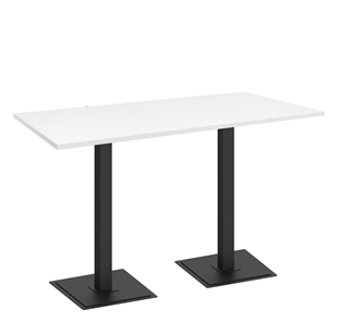 Кухонный обеденный стол SHT-TU5-BS1/Н110 (2 шт.)/ТT 120/80 (черный/белый шагрень) в Пензе