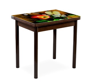 Кухонный пристенный стол СПА-01 СТФ, венге/фотопечать дерево/опоры прямые коричневые в Пензе