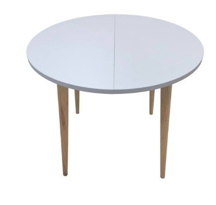 Кухонный раздвижной круглый стол Серый камень 90*90 см ЛДСП в Пензе - изображение 2