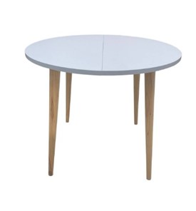 Кухонный раздвижной круглый стол Серый камень 90*90 см ЛДСП в Пензе - предосмотр 3