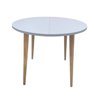 Кухонный раздвижной круглый стол Серый камень 90*90 см ЛДСП в Пензе - изображение 3