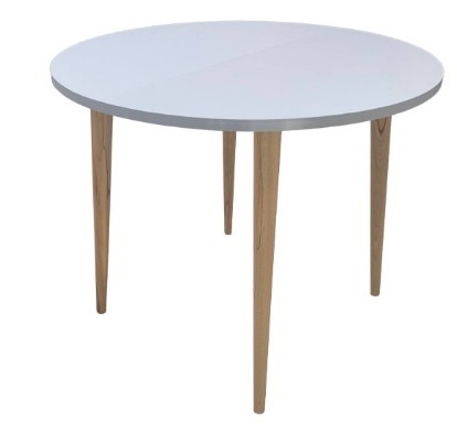 Кухонный раздвижной круглый стол Серый камень 90*90 см ЛДСП в Пензе - изображение