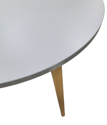 Кухонный раздвижной круглый стол Серый камень 90*90 см ЛДСП в Пензе - изображение 8