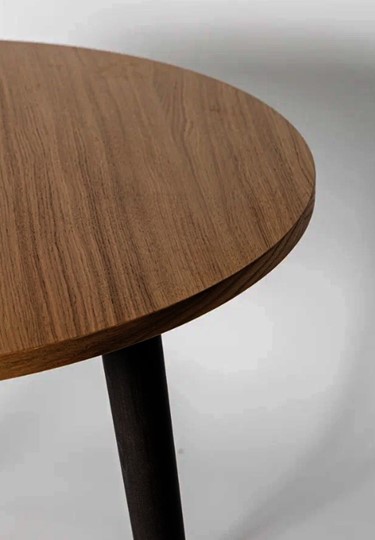 Кухонный раздвижной круглый стол Шпон Дуба д. 90 см МДФ в Пензе - изображение 2