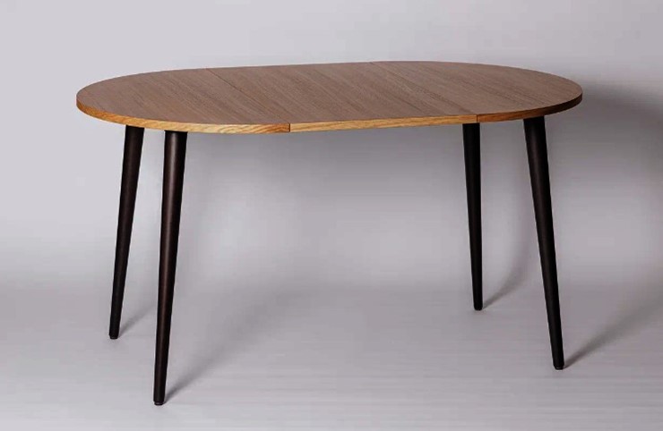 Кухонный раздвижной круглый стол Шпон Дуба д. 90 см МДФ в Пензе - изображение 13