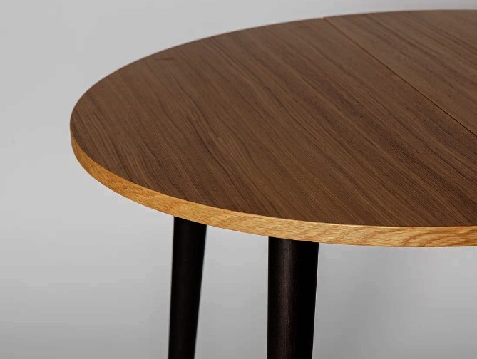 Кухонный стол круглый Шпон Дуба д. 100 см МДФ в Пензе - изображение 3