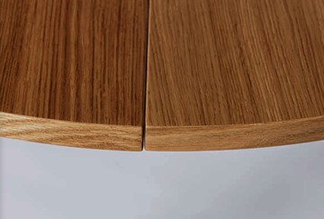 Кухонный раздвижной круглый стол Шпон Дуба д. 90 см МДФ в Пензе - предосмотр 5