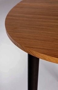Кухонный раздвижной круглый стол Шпон Дуба д. 90 см МДФ в Пензе - предосмотр 6