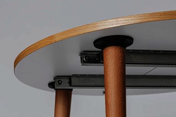 Кухонный стол круглый Шпон Дуба д. 100 см МДФ в Пензе - предосмотр 7