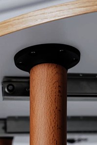 Кухонный стол круглый Шпон Дуба д. 100 см МДФ в Пензе - предосмотр 9