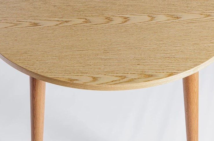Кухонный стол круглый Шпон Дуба 677 С д. 100 см МДФ в Пензе - изображение 18