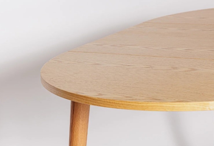 Кухонный стол круглый Шпон Дуба 677 С д. 100 см МДФ в Пензе - изображение 19