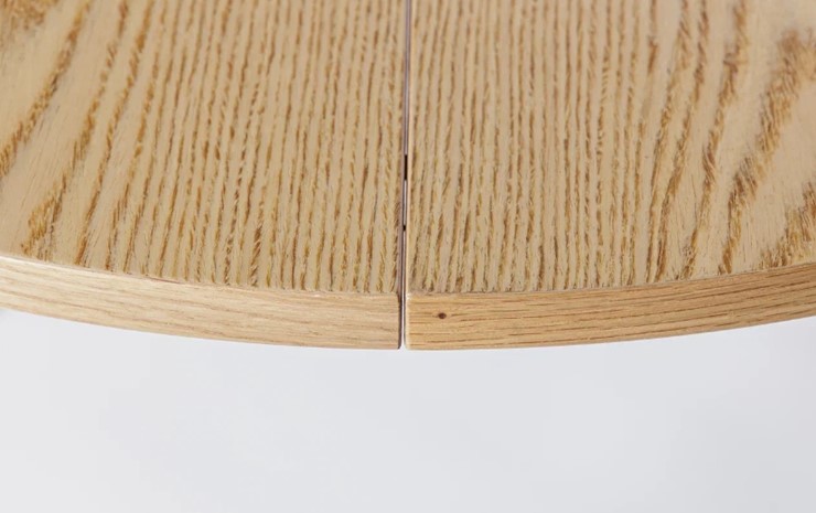 Кухонный стол круглый Шпон Дуба 677 С д. 100 см МДФ в Пензе - изображение 2