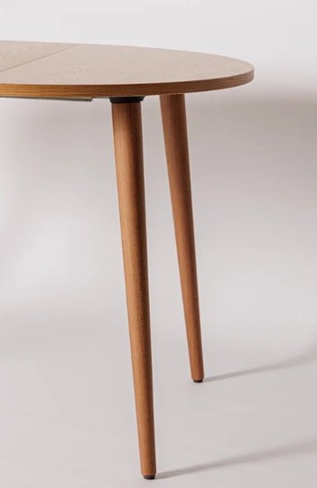 Обеденный круглый раздвижной стол Шпон Дуба  677 С д. 90 см МДФ в Пензе - изображение 20