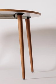Обеденный круглый раздвижной стол Шпон Дуба  677 С д. 90 см МДФ в Пензе - предосмотр 21