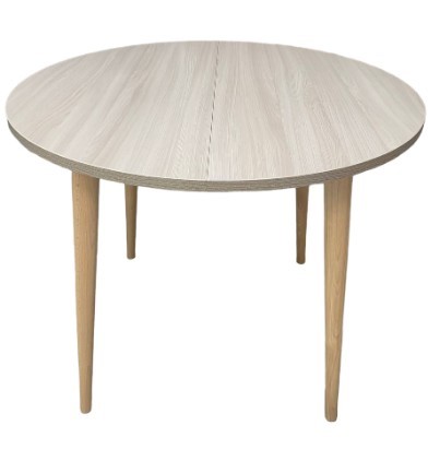 Кухонный стол круглый Ясень Шимо светлый 90*90 см ЛДСП в Пензе - изображение 2