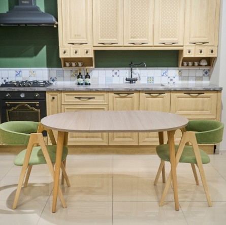 Кухонный стол круглый Ясень Шимо светлый 90*90 см ЛДСП в Пензе - изображение 3