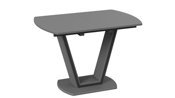 Обеденный раздвижной стол Дели Тип 2 (Серый софт, Стекло матовое серое) в Пензе