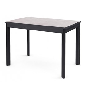 Кухонный стол раздвижной Dikline L110 Хромикс белый/ножки черные в Пензе