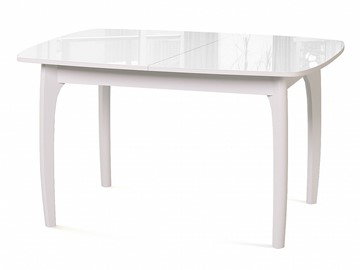 Раздвижной стол Dikline M20 стекло белое/ножки белые в Пензе