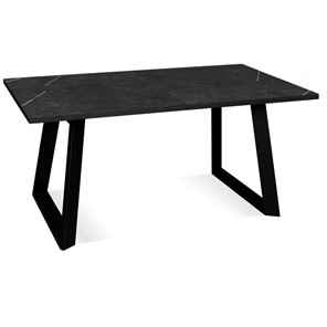 Кухонный раскладной стол Dikline ZLS140 Мрамор черный/ножки черные в Пензе
