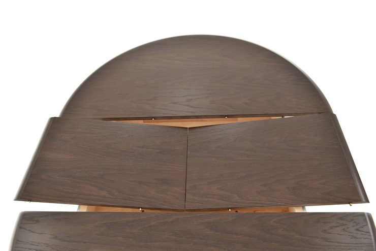 Обеденный раздвижной стол Фабрицио-1 исп. Круг 820, Тон 9 (Морилка/Эмаль) в Пензе - изображение 4