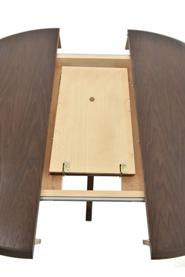 Обеденный раздвижной стол Фабрицио-1 исп. Круг 820, Тон 9 (Морилка/Эмаль) в Пензе - изображение 6