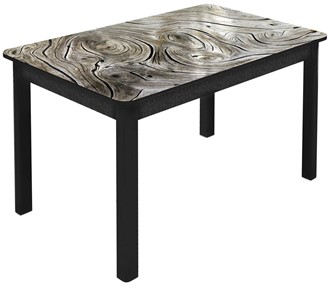 Кухонный стол раскладной Гамбург Мини, ноги метал. крашеные №23 (Exclusive h140/черный) в Пензе
