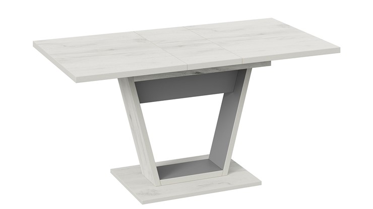 Кухонный раздвижной стол Гавана тип 1 (Дуб крафт белый/Серый графит) в Пензе - изображение 3