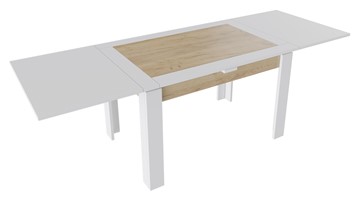 Кухонный раскладной стол Хьюстон тип 4 (Белый/Дуб Крафт золотой) в Пензе - предосмотр 1