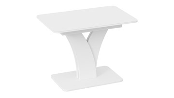 Стол раздвижной Люксембург тип 2 (Белый/Стекло белое матовое) в Пензе
