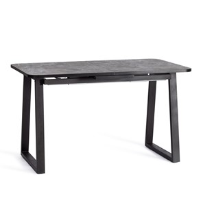 Кухонный раздвижной стол MALTIDO ЛДСП/HPL/металл, 130/160x75x75 Гранит тёмный/чёрный арт.20626 в Пензе